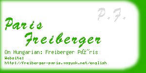 paris freiberger business card